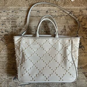 Stoney Clover Embellished East West Tote - Silver Swan